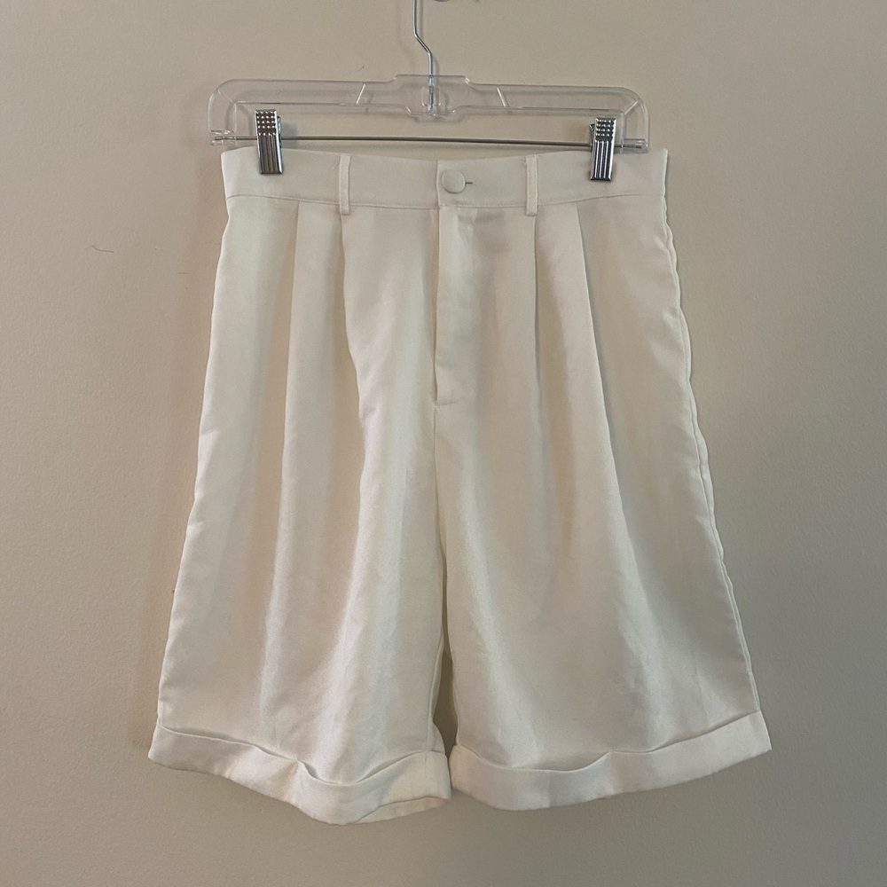 Boohoo high waist loose Capri shorts